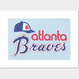 Atlanta Braves - Hank Aaron era 1970s Cap and Logo Posters and Art